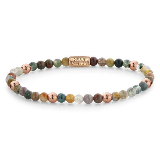 Rebel and Rose Indian Summer 4mm - 18ct Rosegold Plated Bracelet