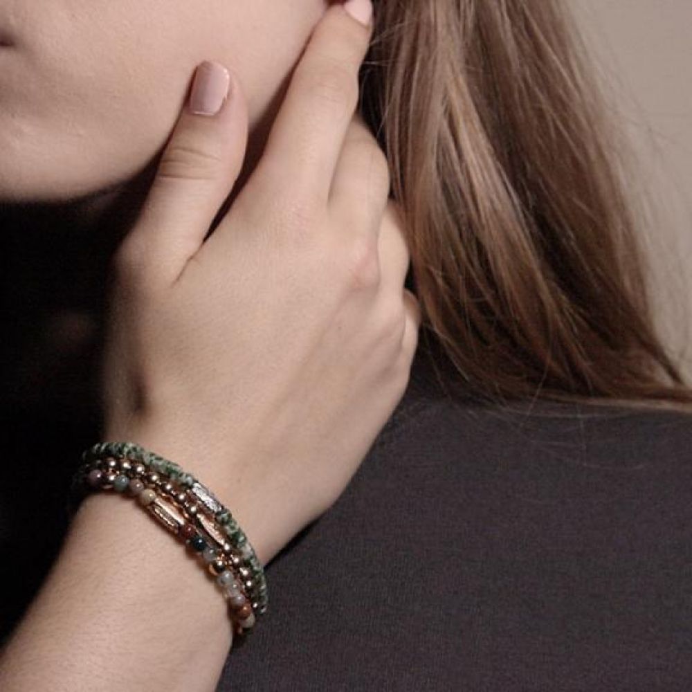 Rebel and Rose Indian Summer 4mm - 18ct Rosegold Plated Bracelet