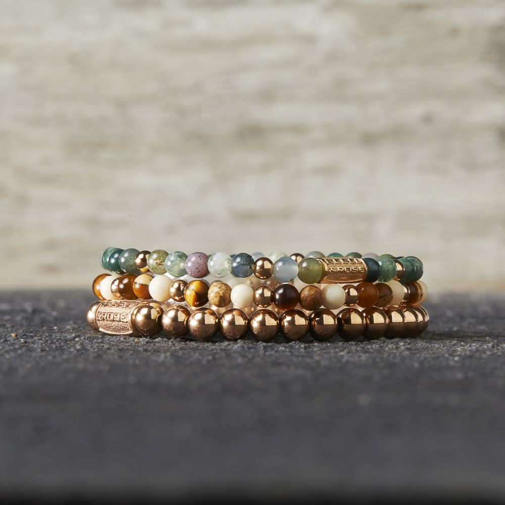 Rebel and Rose Indian Summer 4mm - 18ct Rosegold Plated Bracelet