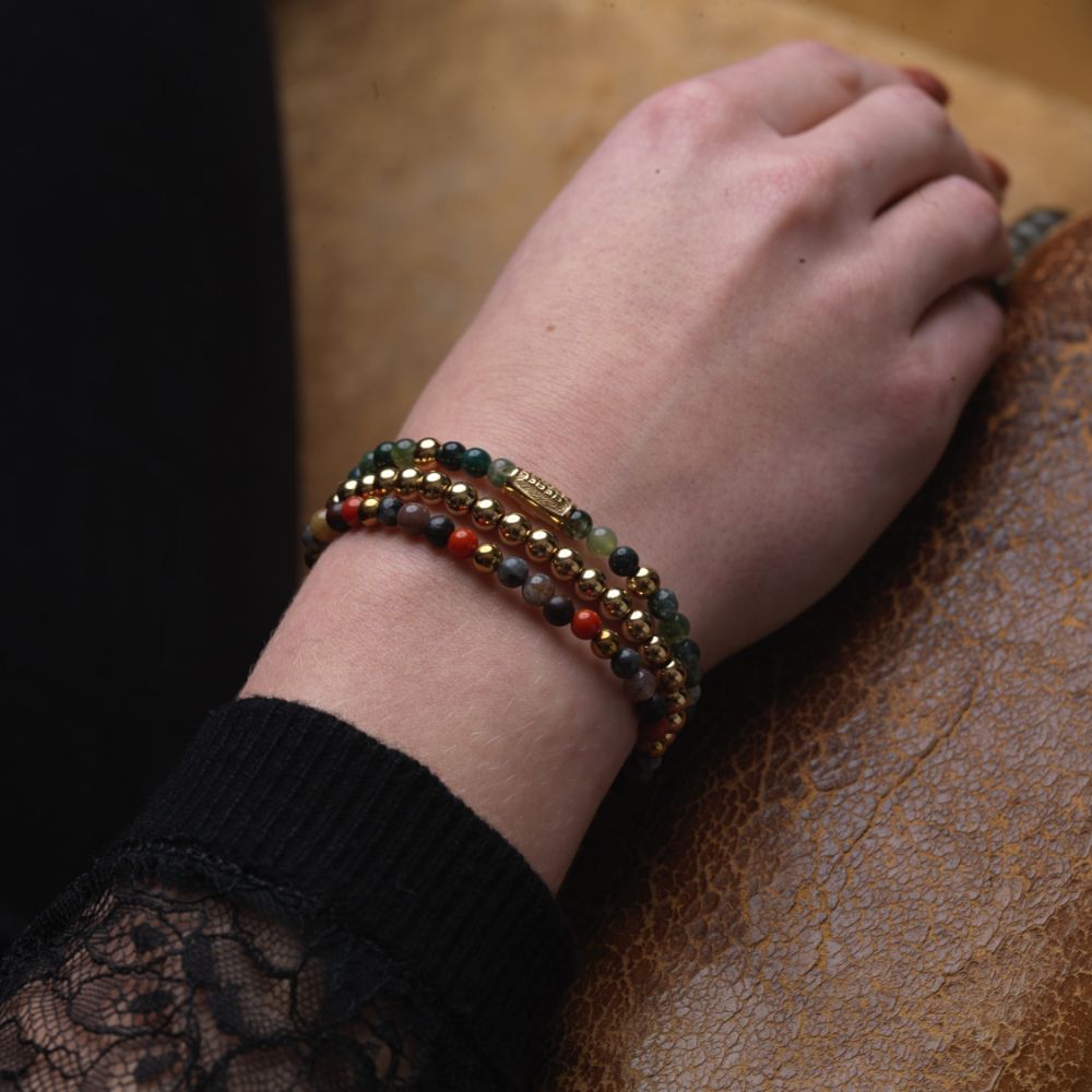 Rebel and Rose Warm Winter Wishes 4mm - 18ct Yellow Gold Plated Bracelet