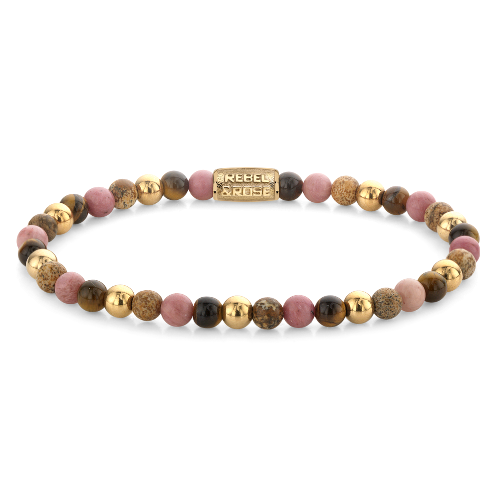 Rebel and Rose Winter Glow Yellow Gold Plated 4mm Bracelet