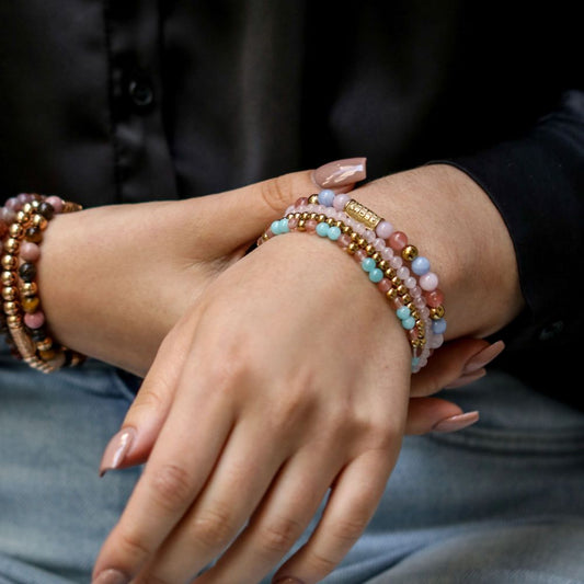 Rebel and Rose Pink Rose Gold 4mm Bracelet