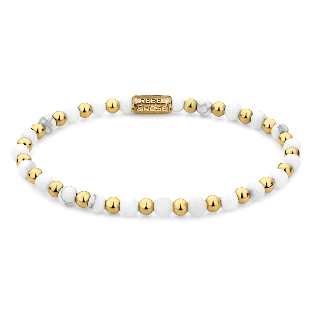 Rebel and Rose Mix Virgin White Gold 4mm Bracelet