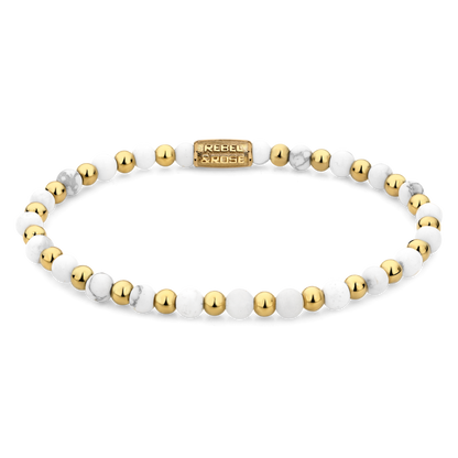 Rebel and Rose Mix Virgin White Gold 4mm Bracelet