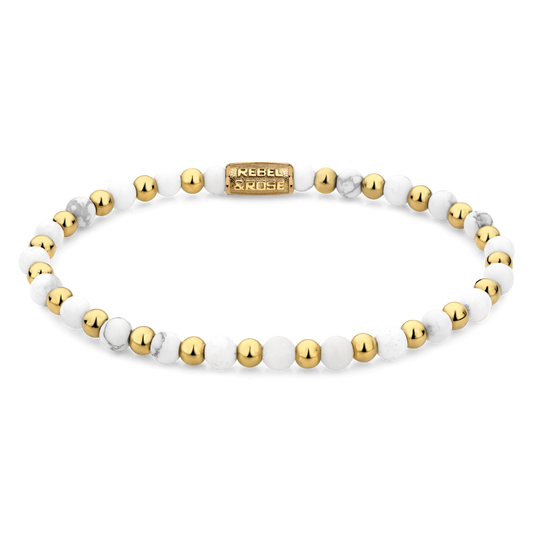 Rebel and Rose Mix Virgin White Gold 4mm Bracelet