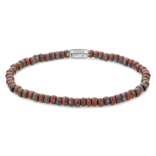 Rebel and Rose Glass Rocks Red Jazz 4mm Bracelet