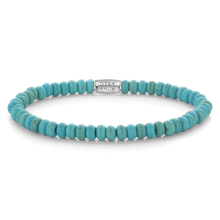 Load image into Gallery viewer, Rebel and Rose Turquoise Round Slices 4mm Bracelet