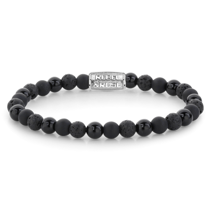 Rebel and Rose Black Rocks 6mm Bracelet