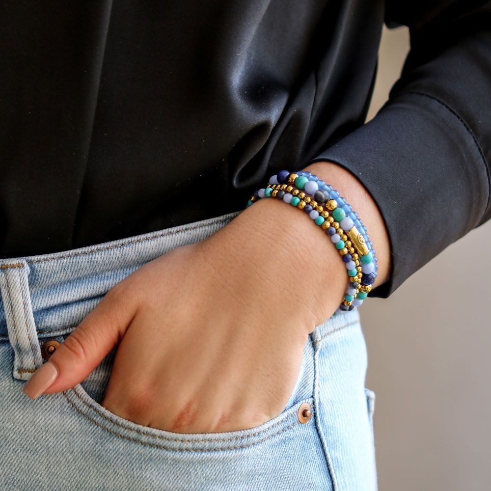 Rebel and Rose Winter Blues 6mm Bracelet