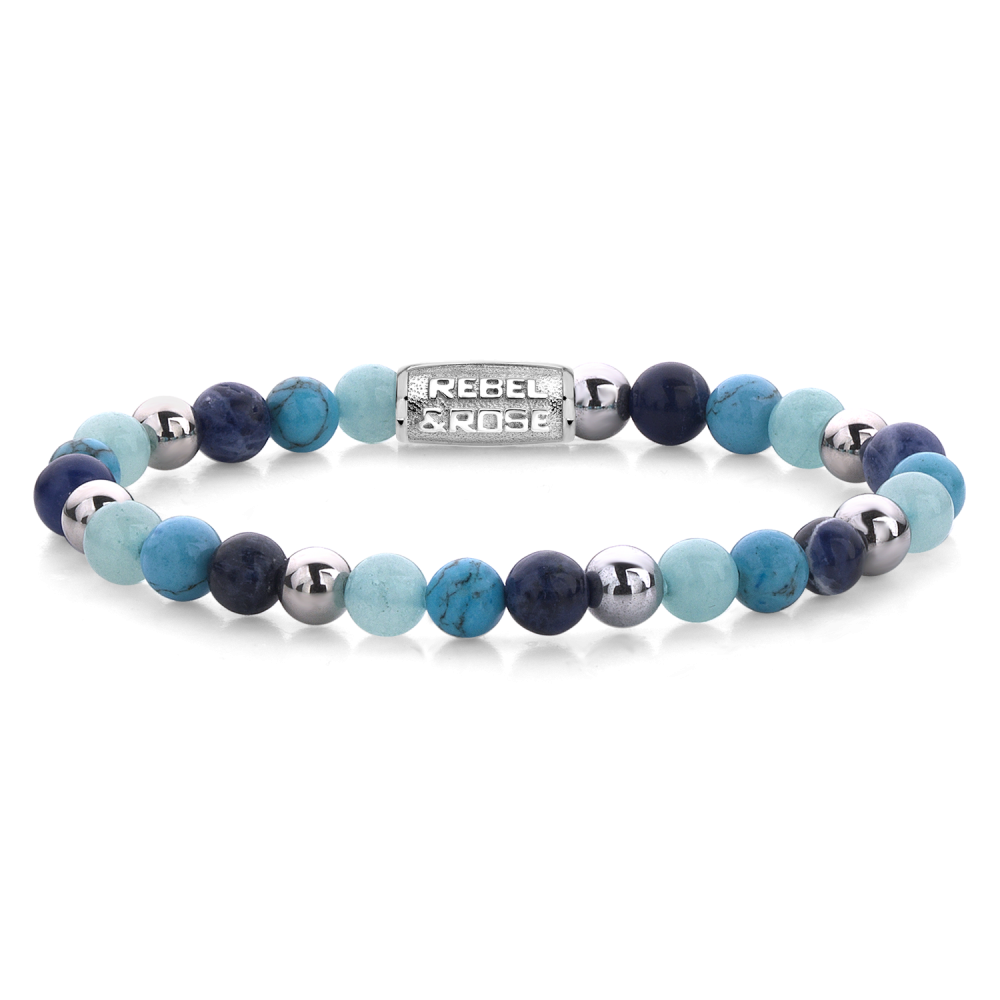 Rebel and Rose Blue Summer Vibes 6mm Bracelet