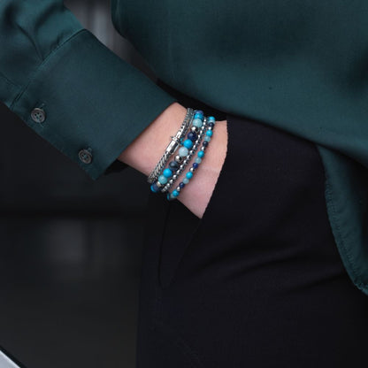 Rebel and Rose Blue Summer Vibes 6mm Bracelet