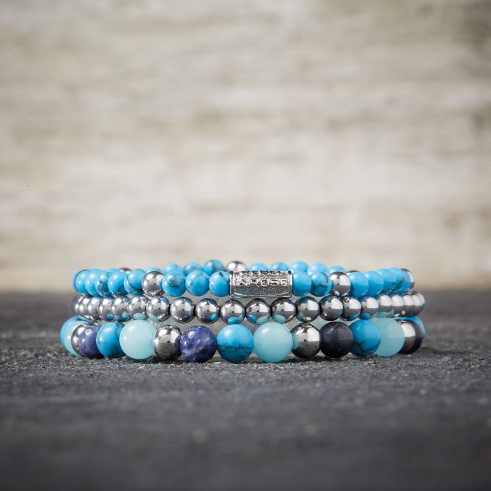Rebel and Rose Blue Summer Vibes 6mm Bracelet