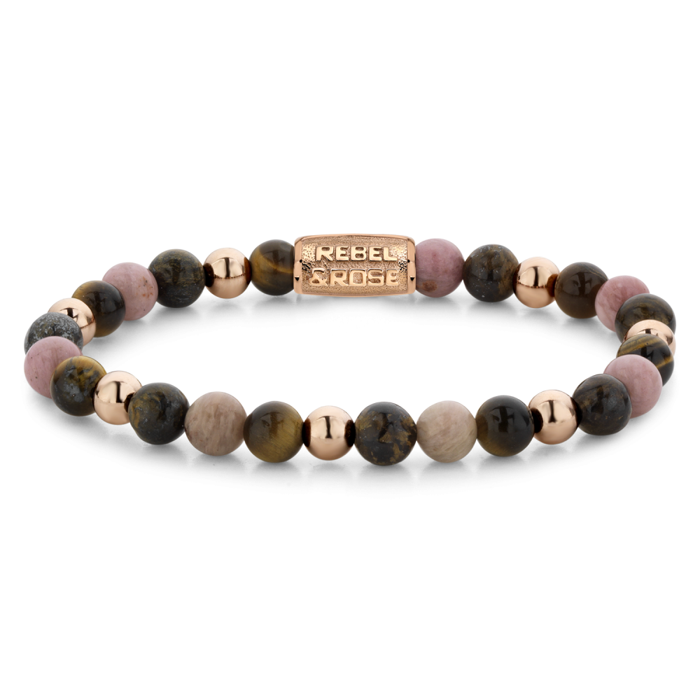 Rebel and Rose Winter Glow II Rosegold Plated 6mm Bracelet