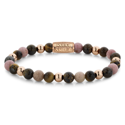 Rebel and Rose Winter Glow II Rosegold Plated 6mm Bracelet