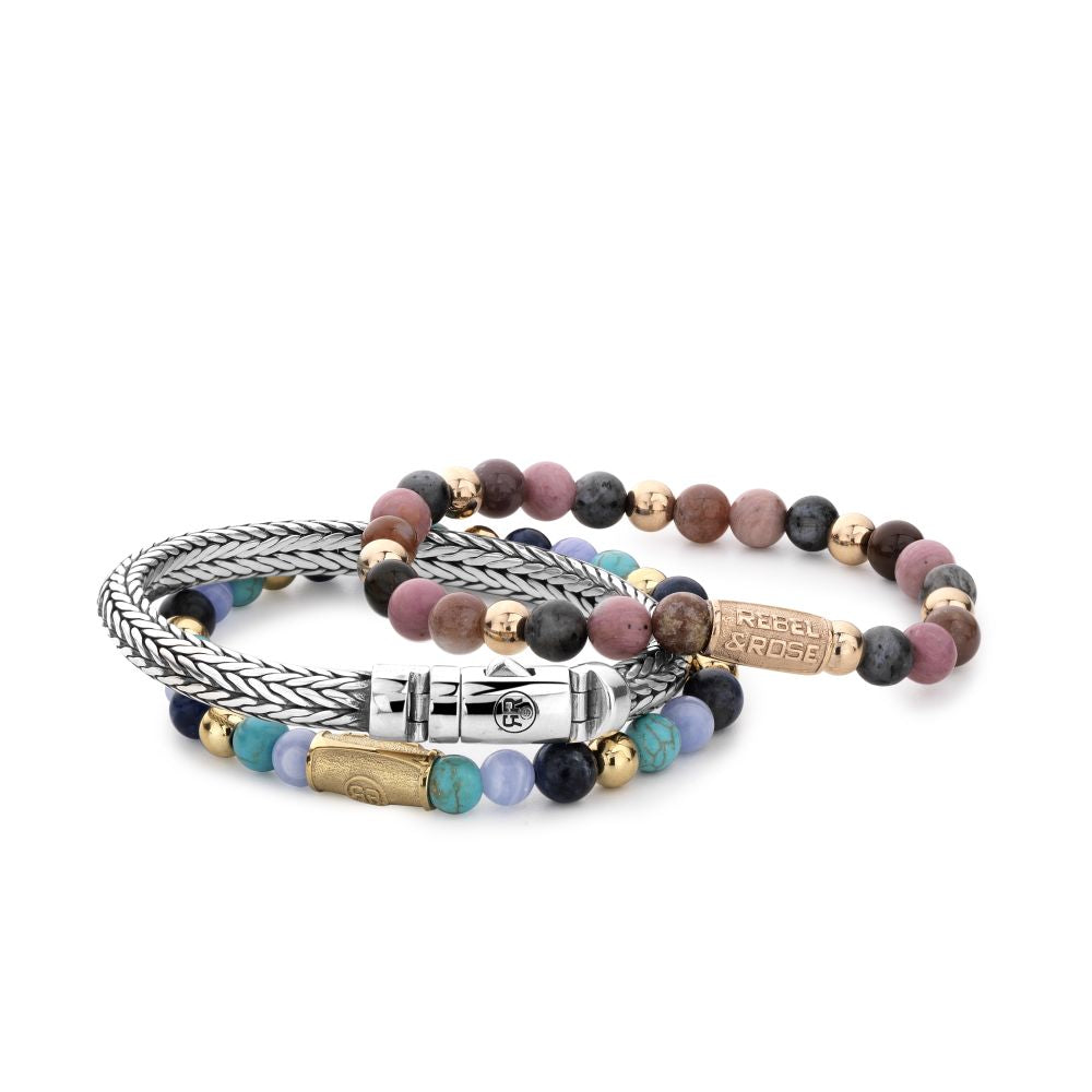 Rebel and Rose Winter Glow II Rosegold Plated 6mm Bracelet