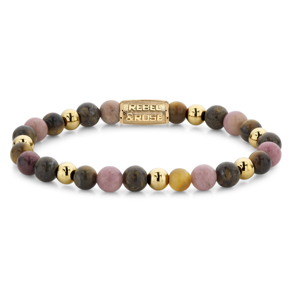 Rebel and Rose Winter Glow II Yellow Gold Plated 6mm Bracelet