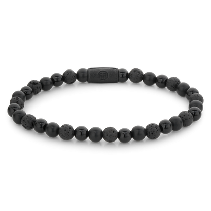 Rebel and Rose Black Rocks - All-Black 6mm Bracelet