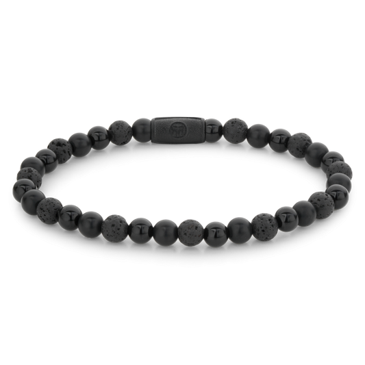 Rebel and Rose Black Rocks - All-Black 6mm Bracelet