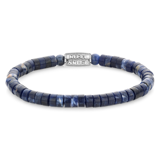 Rebel and Rose Slices - Midnight Blue 6mm Bracelet