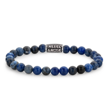 Load image into Gallery viewer, Rebel and Rose Midnight Blue Vintage 6mm Bracelet