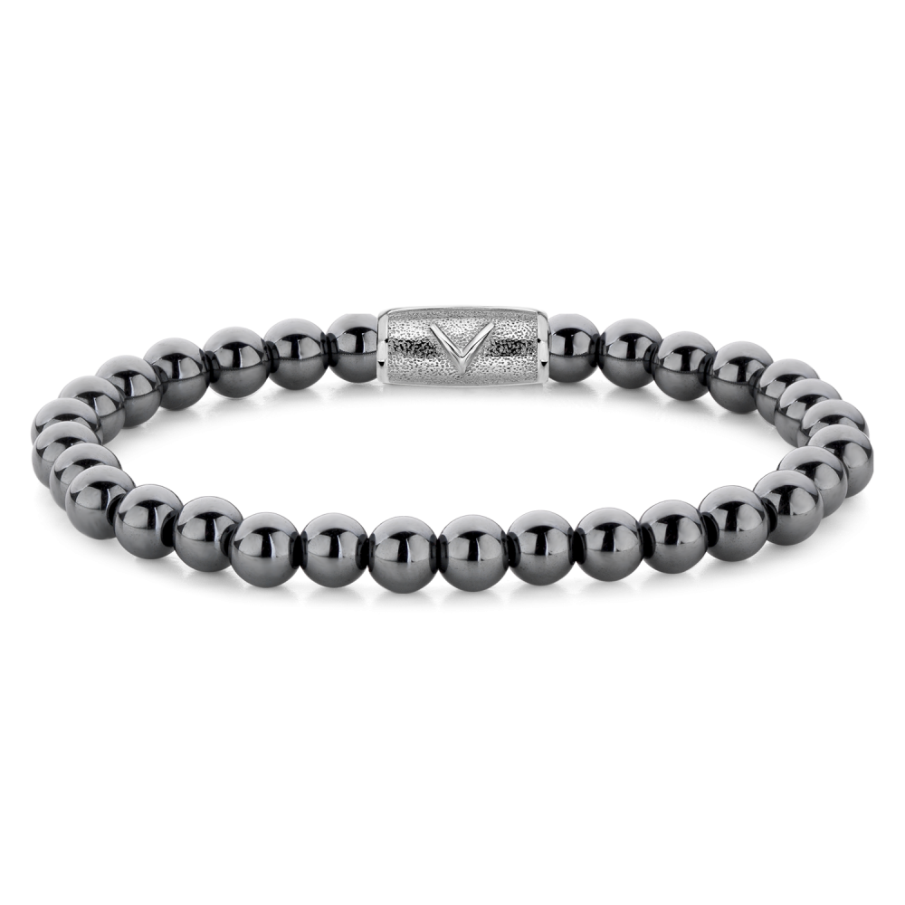 Rebel and Rose Grey Silver DV 6mm Bracelet