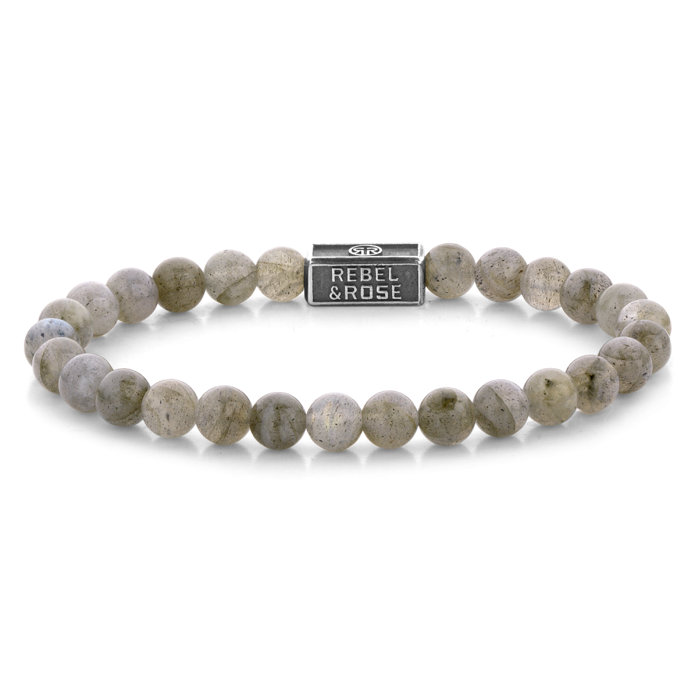 Rebel and Rose Labradorite Shield 925 6mm Bracelet