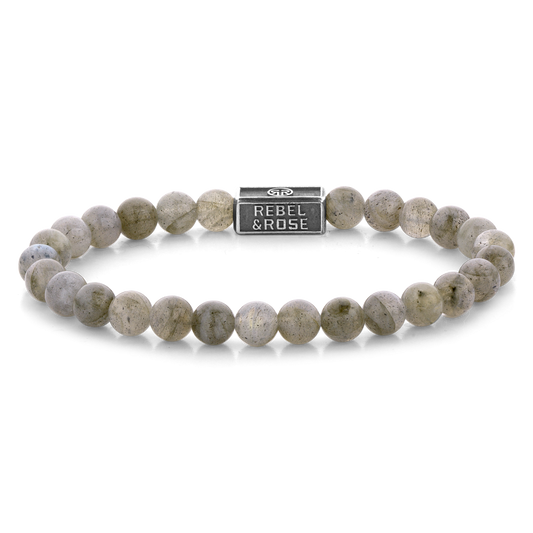 Rebel and Rose Labradorite Shield 925 6mm Bracelet