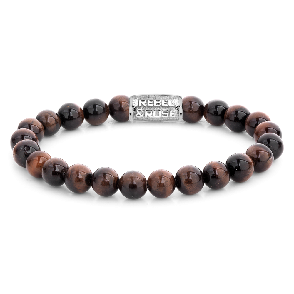 Rebel and Rose Tiger Red 8mm Bracelet
