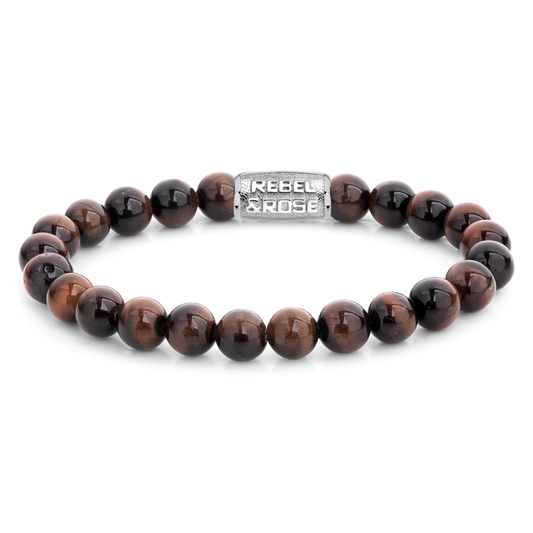 Rebel and Rose Tiger Red 8mm Bracelet