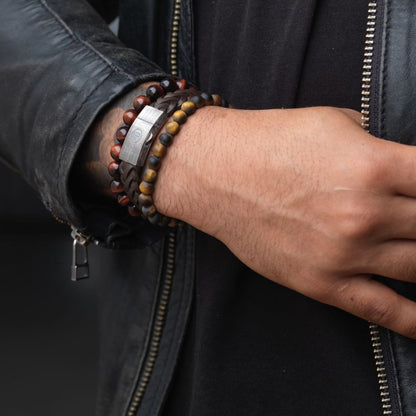 Rebel and Rose Tiger Red 8mm Bracelet