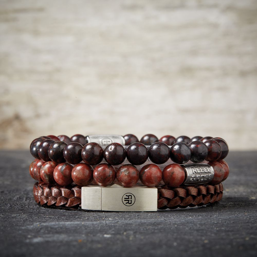 Rebel and Rose Tiger Red 8mm Bracelet