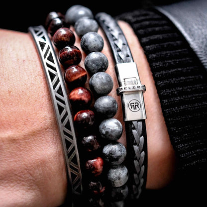 Rebel and Rose Tiger Red 8mm Bracelet