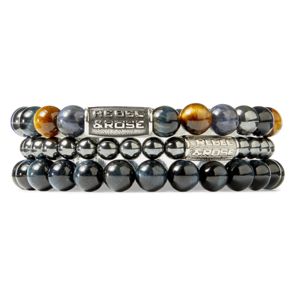 Rebel and Rose Tiger Blues 8mm Bracelet