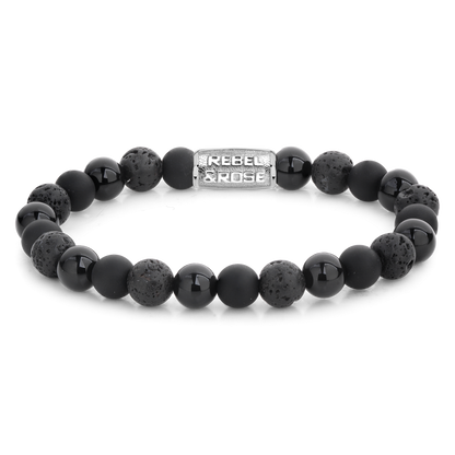 Rebel and Rose Black Rocks 8mm Bracelet