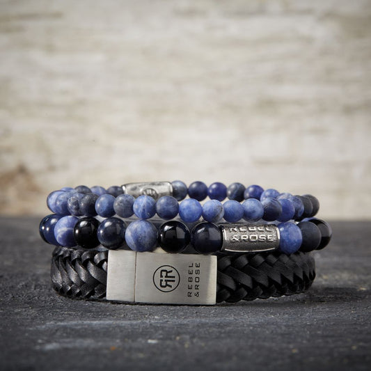 Rebel and Rose Blue Rocks 8mm Bracelet