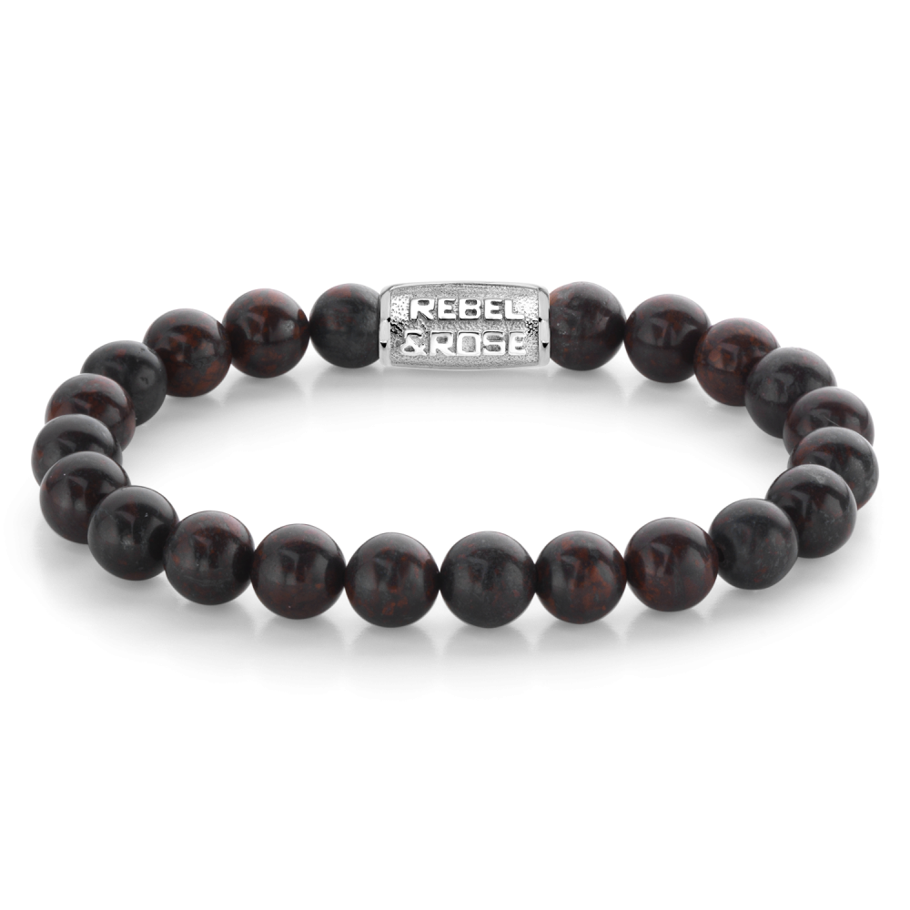 Rebel and Rose Red-brown Sugar 8mm Bracelet