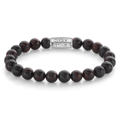 Rebel and Rose Red-brown Sugar 8mm Bracelet