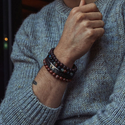 Rebel and Rose Red-brown Sugar 8mm Bracelet