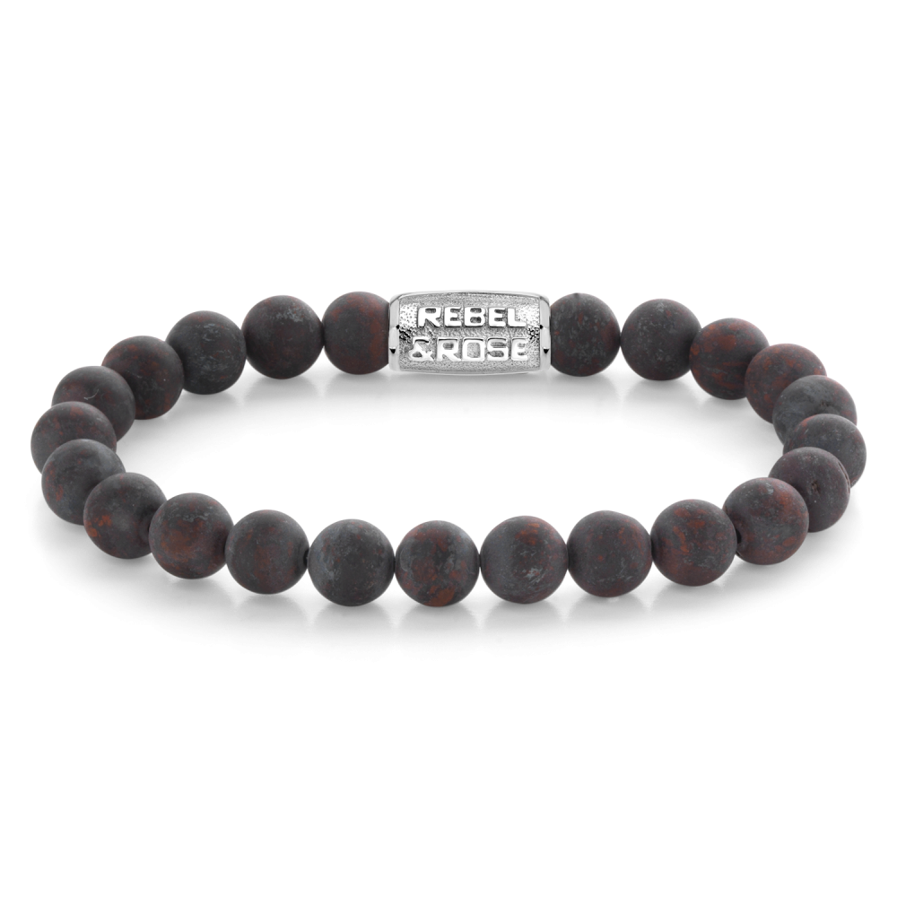 Rebel and Rose Matt Red-brown Sugar 8mm Bracelet