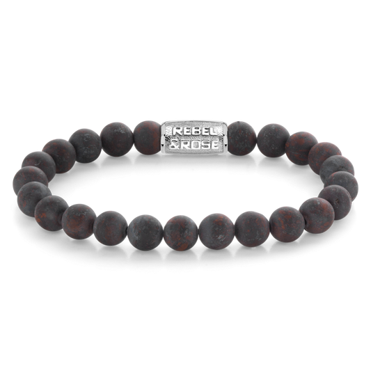 Rebel and Rose Matt Red-brown Sugar 8mm Bracelet