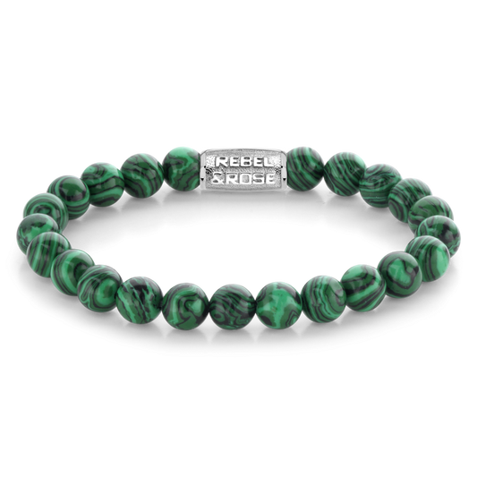 Rebel and Rose Malachite Green 8mm Bracelet