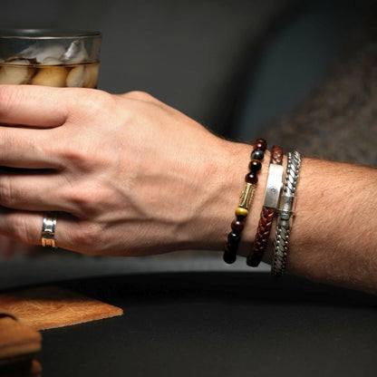 Rebel and Rose Who' Afraid of the Tiger Gold 8mm Bracelet