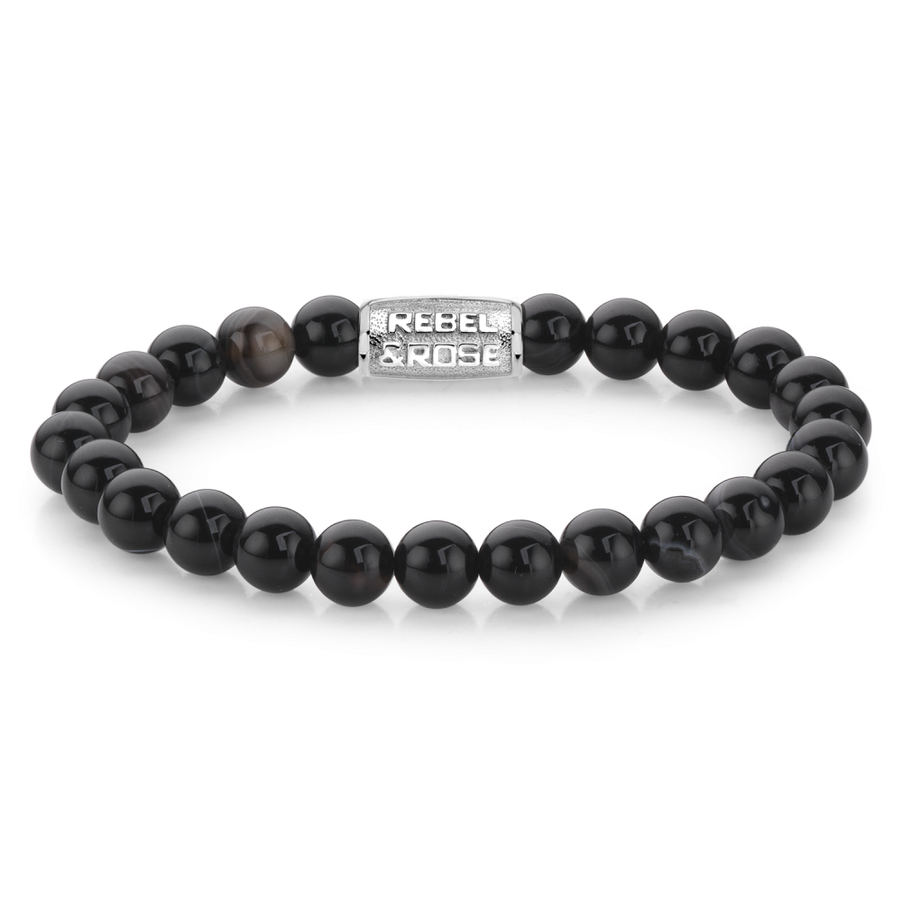 Rebel and Rose Black Velvet 8mm Bracelet