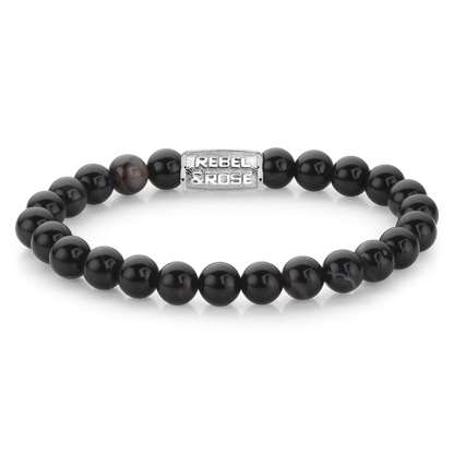 Rebel and Rose Black Velvet 8mm Bracelet