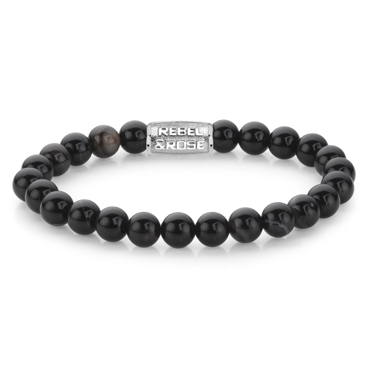 Rebel and Rose Black Velvet 8mm Bracelet