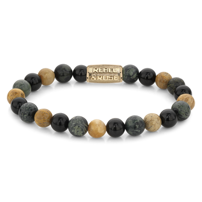 Rebel and Rose Autumn Storm Gold 8mm Bracelet