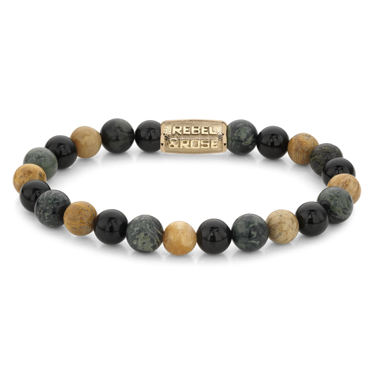 Rebel and Rose Autumn Storm Gold 8mm Bracelet