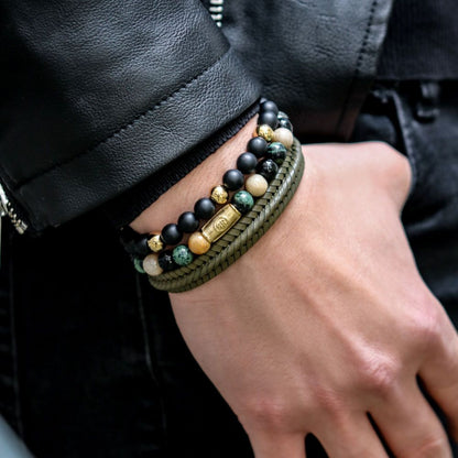 Rebel and Rose Autumn Storm Gold 8mm Bracelet