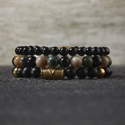 Rebel and Rose Autumn Storm Gold 8mm Bracelet