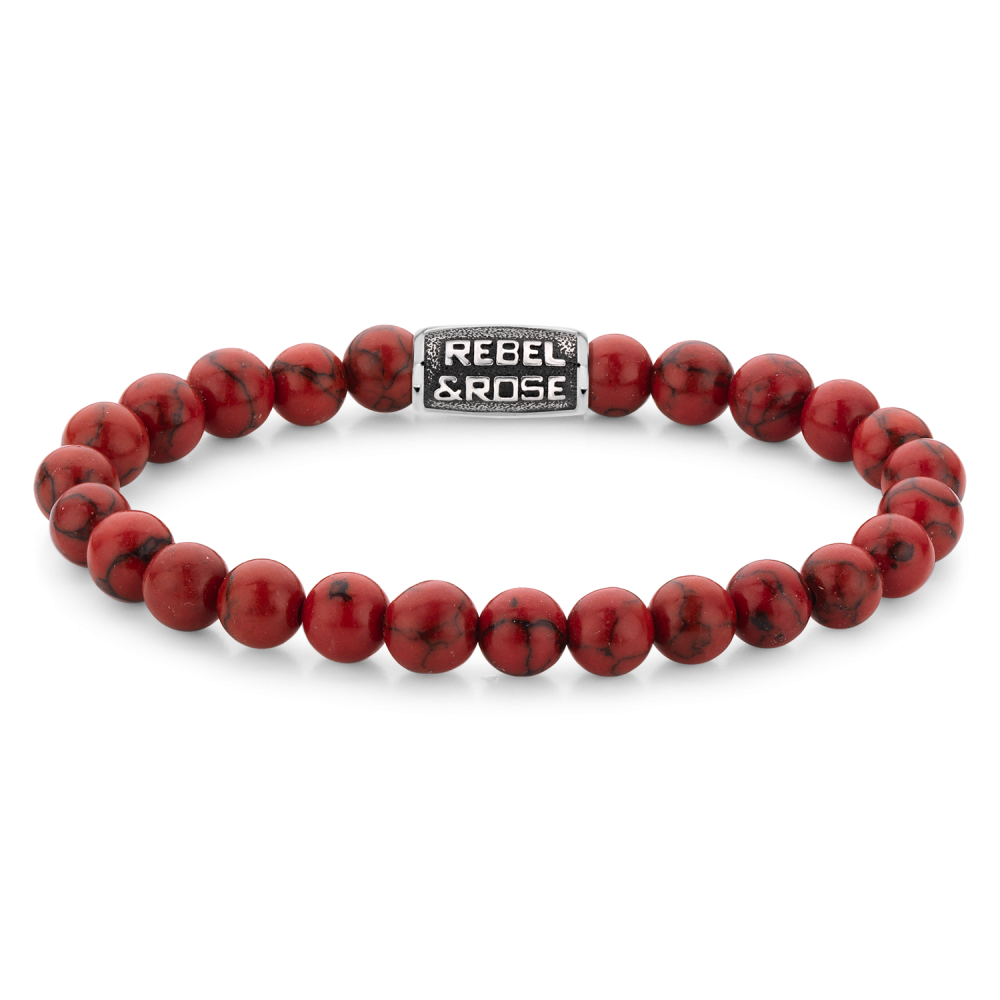 Rebel and Rose Red Delight Vintage 8mm Bracelet